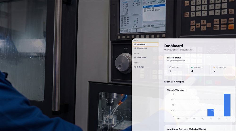 Subcontract precision engineering machine-side schedule display